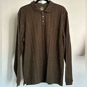 VanHeusen Brown Longsleeve Polo
